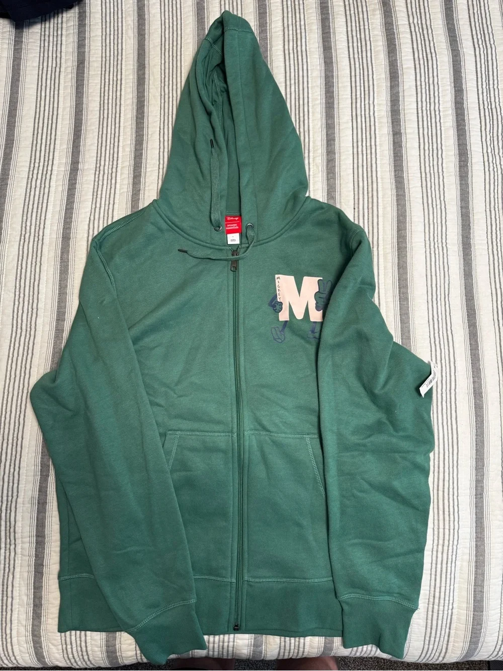 Disney Amazon Essentials Mickey Mouse Zip Hoodie NWT Large